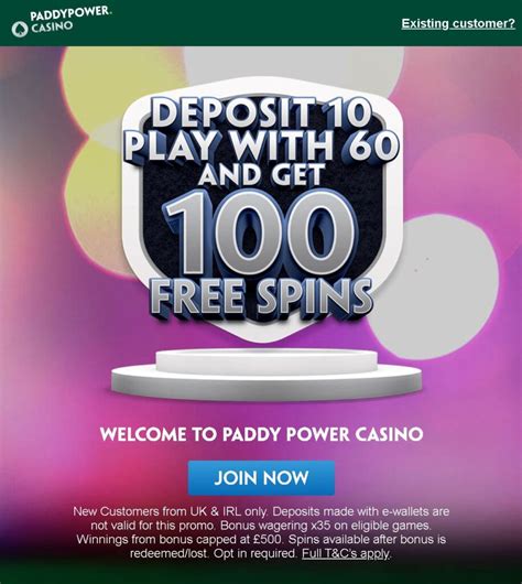 paddy power casino 100 free spins